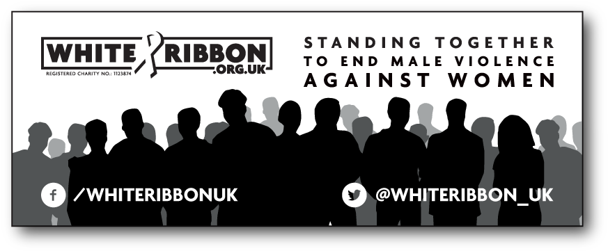 Download 'standing Together' Banner White Ribbon Uk - Poster PNG Image with  No Background 