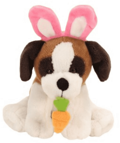 stuffed animal dog with bunny ears