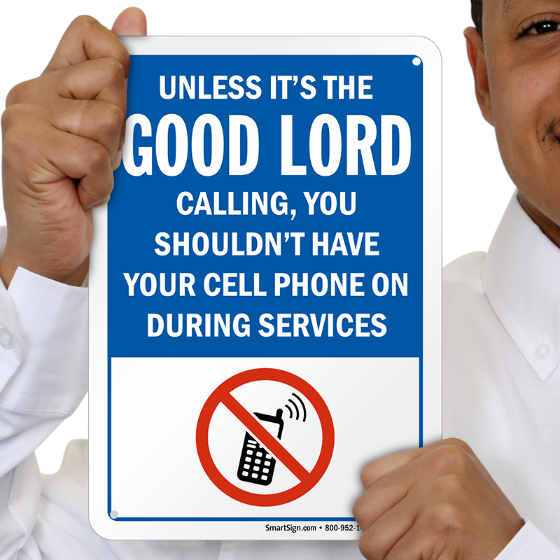 Funny No Cell Phone Sign - Cell Phone Sign - Free Transparent PNG ...