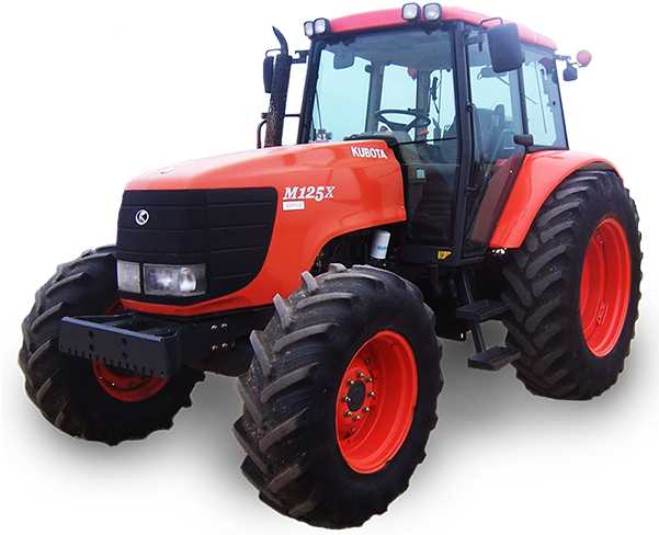 Kubota Tractor - جرار احمر (600x494), Png Download
