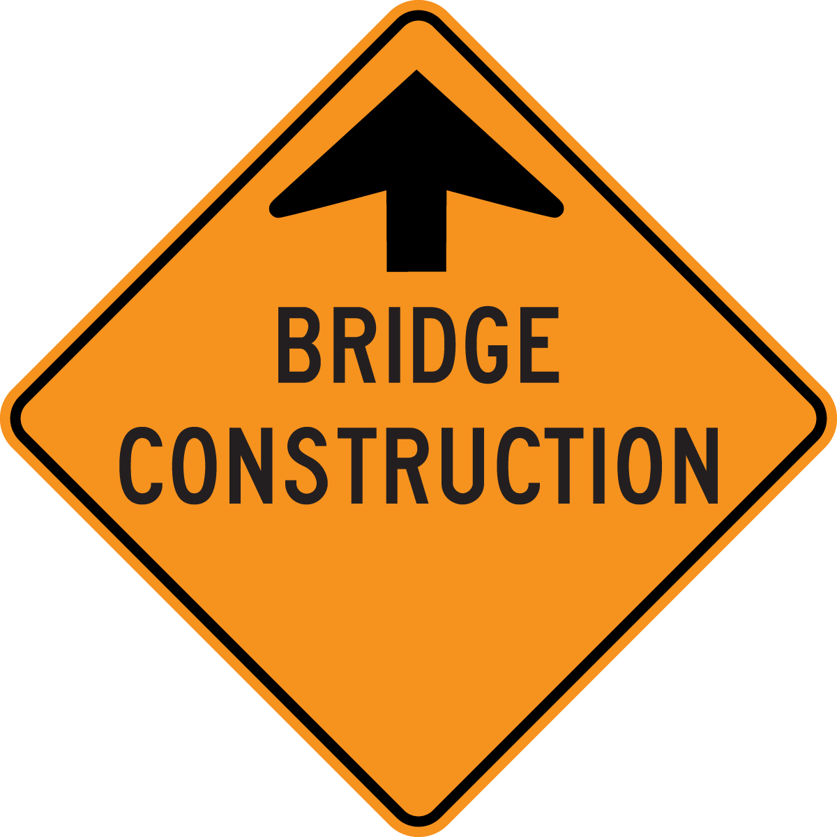 Bridge Construction Ahead Dim - Signs Direct 14"x10" Osha Safety Sign : Caution - Construction (1200x1200), Png Download