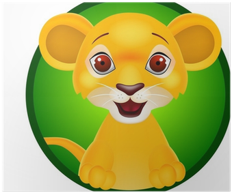 Download Vector Illustration Of Funny Baby Lion Poster Pixers Bebe Lion Dessin Couleur Png Image With No Background Pngkey Com
