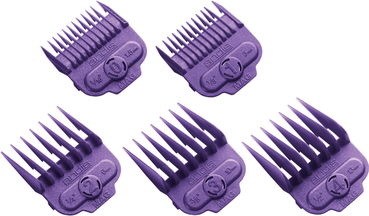 Download Andis Single Magnetic 5 Comb Set Hair Trimmer Parts Png