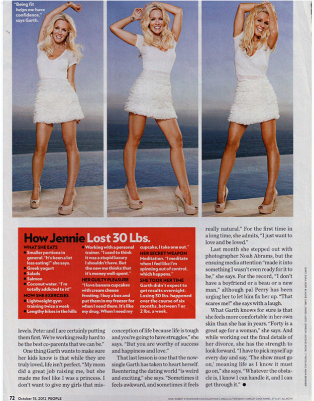 jennie garth weight loss before after