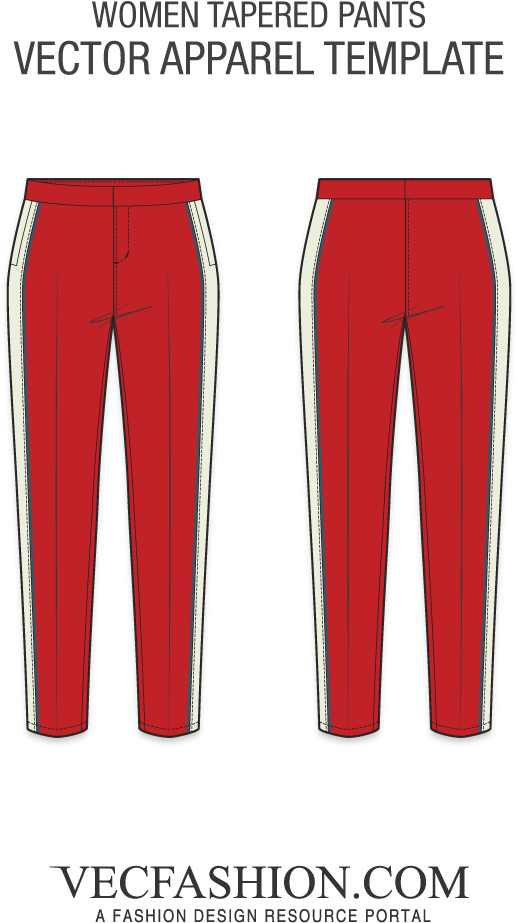 Picture Black And White Women Tapered Pants Template - Track Pants ...