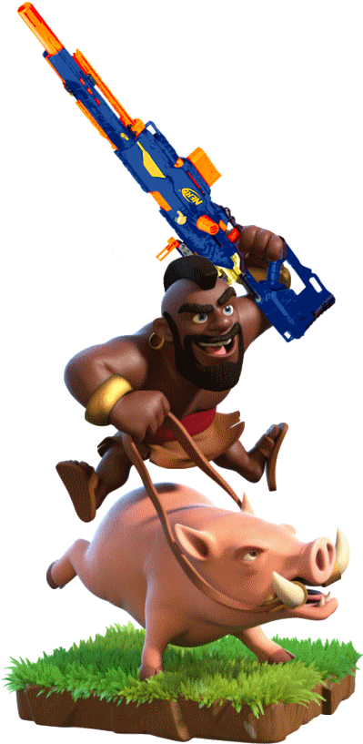 Clashroyale Hog Rider Of Coc Free Transparent Png Download Pngkey