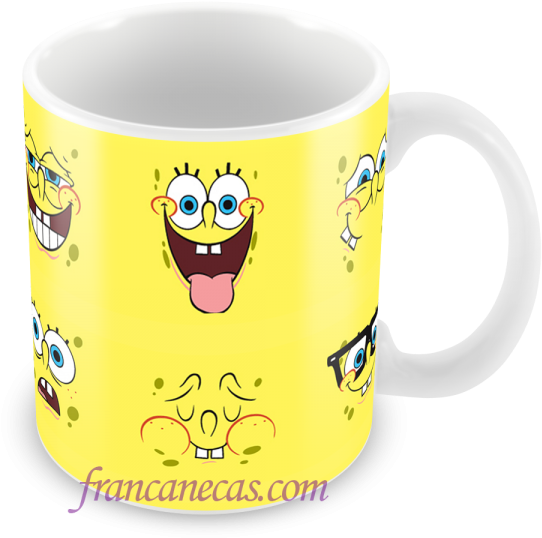 Caneca Personalizada Bob Esponja Faces - Bob (600x564), Png Download