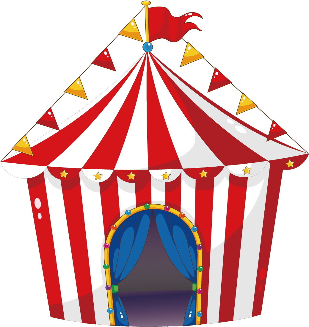 Tent Circus Carnival Illustration Transparent Circus Tent Vector Free Transparent PNG