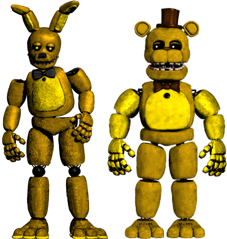 Editstage - Golden Freddy And Spring Bonnie - Free Transparent Png 