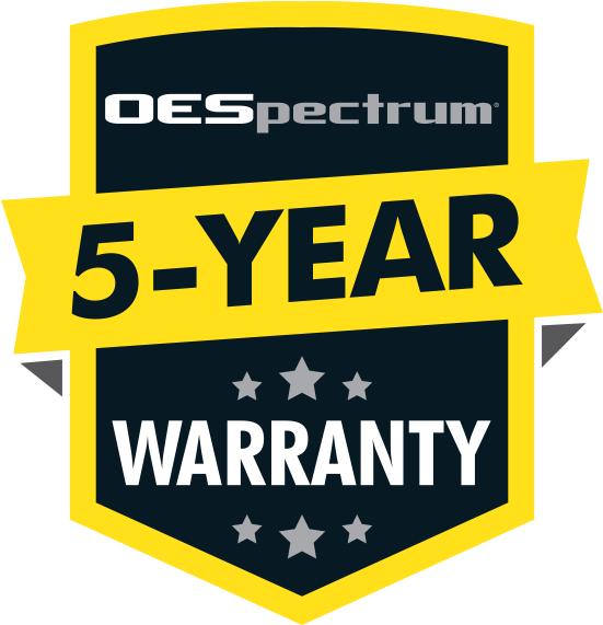 5 years and lifetime warranty label icon. Vector