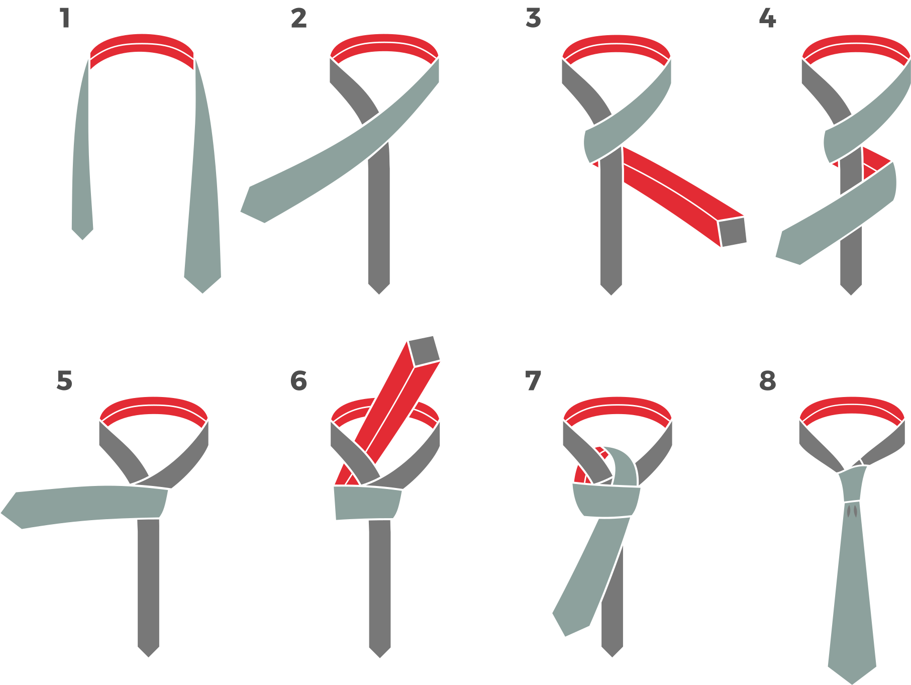 Download How To Tie A Tie - Tie A Tie In Four Steps PNG Image with No ...