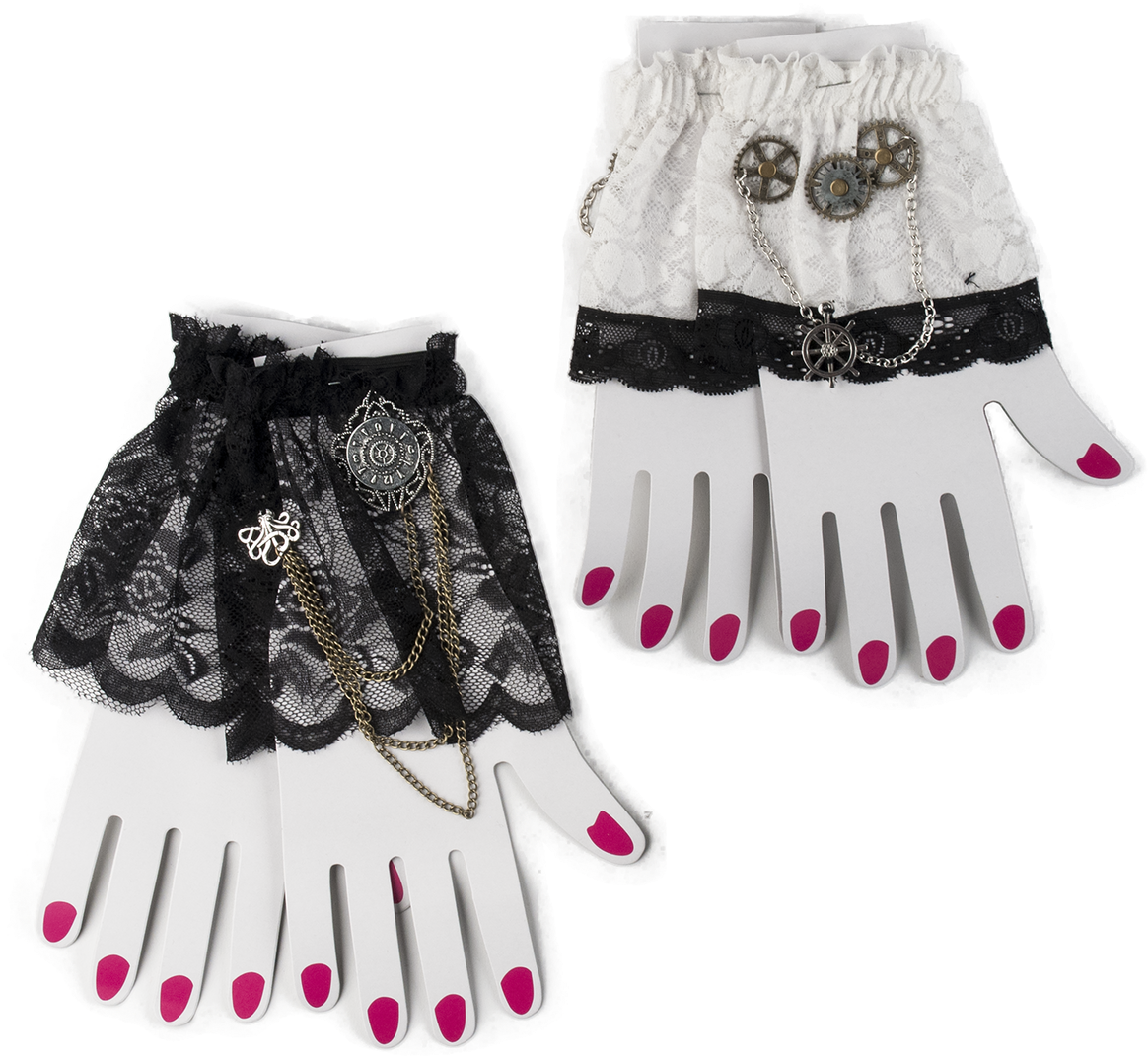 Lace Wrist Cuffs / Steampunk Black - Miniskirt (1280x1280), Png Download