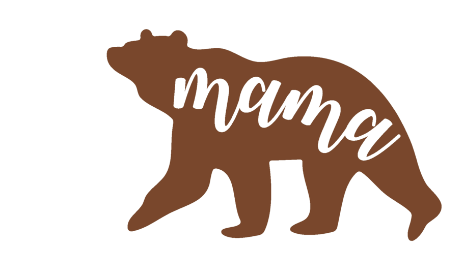 Download Mama Bear Vinyl Decal - Silhouette Baby Bear Clipart PNG Image ...