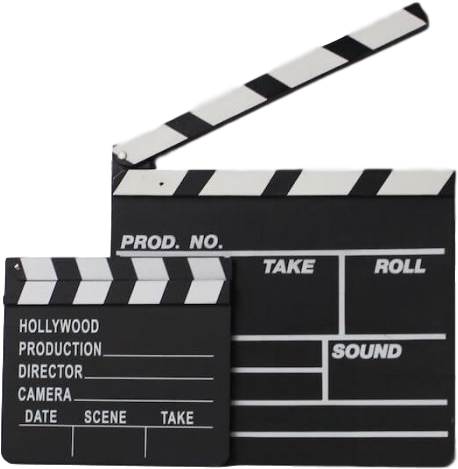 Download Hollywood Clap Board Sm - Movie Stuff PNG Image with No ...