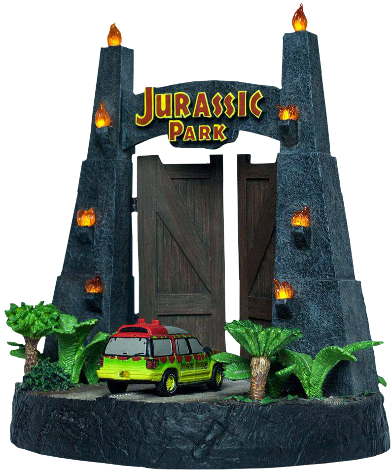 Download Jurassic - Jurassic Park Gate Diorama PNG Image with No ...