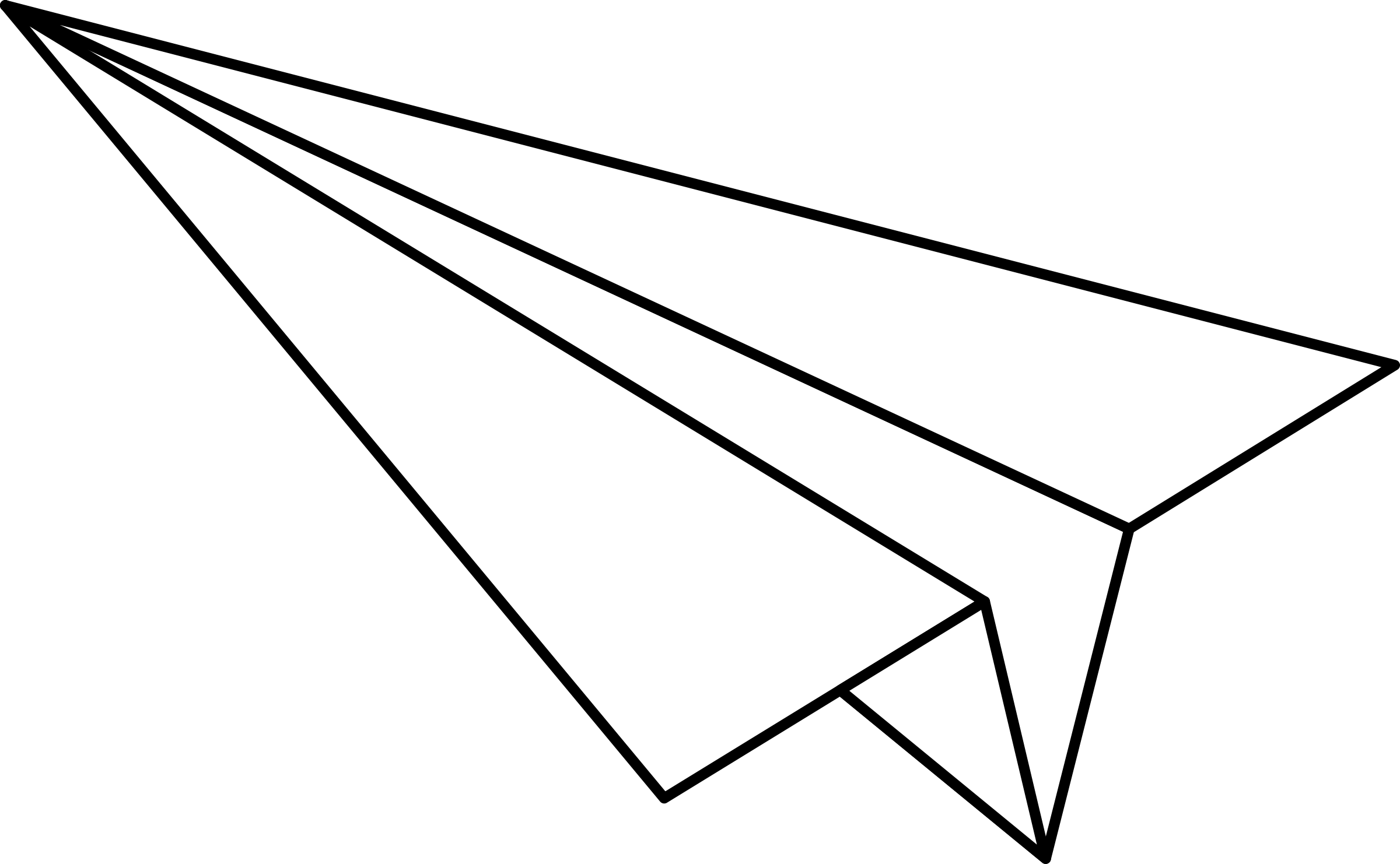 Banner Transparent Big Image - Paper Airplane Clipart Black And White ...