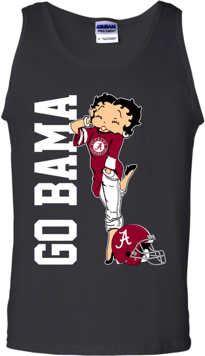 Download Alabama Crimson Tide Betty Boop T Shirt Go Blue Png Image