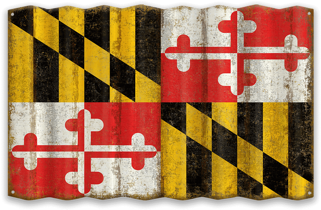 Maryland Corrugated State Flag - Black And Gray Maryland Flag - Free ...