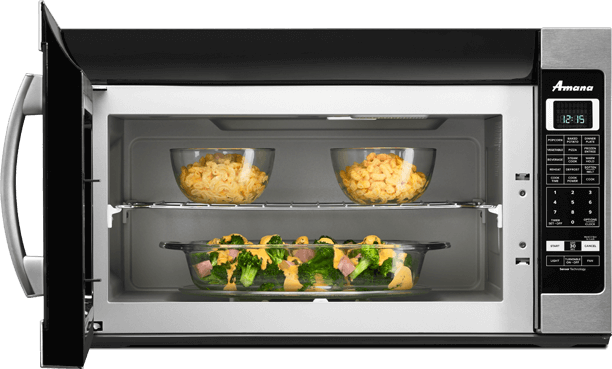 Amana'scommercial Microwave Ovens - Amana 2.0 Cu. Ft. Amana Over The Range Microwave With (612x369), Png Download