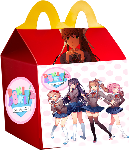 Download Funddlc Happy Meal - Doki Doki Literature Club Poster PNG Image  with No Background 