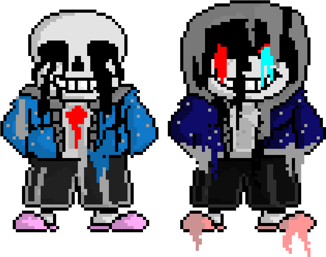 Download Melting Killertale Dusttale Sans Undertale Sans Pixel Grid Png Image With No Background Pngkey Com