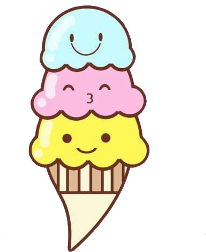 Download Kawaii Ice Cream Transparent Icecream Food Cute Transparent