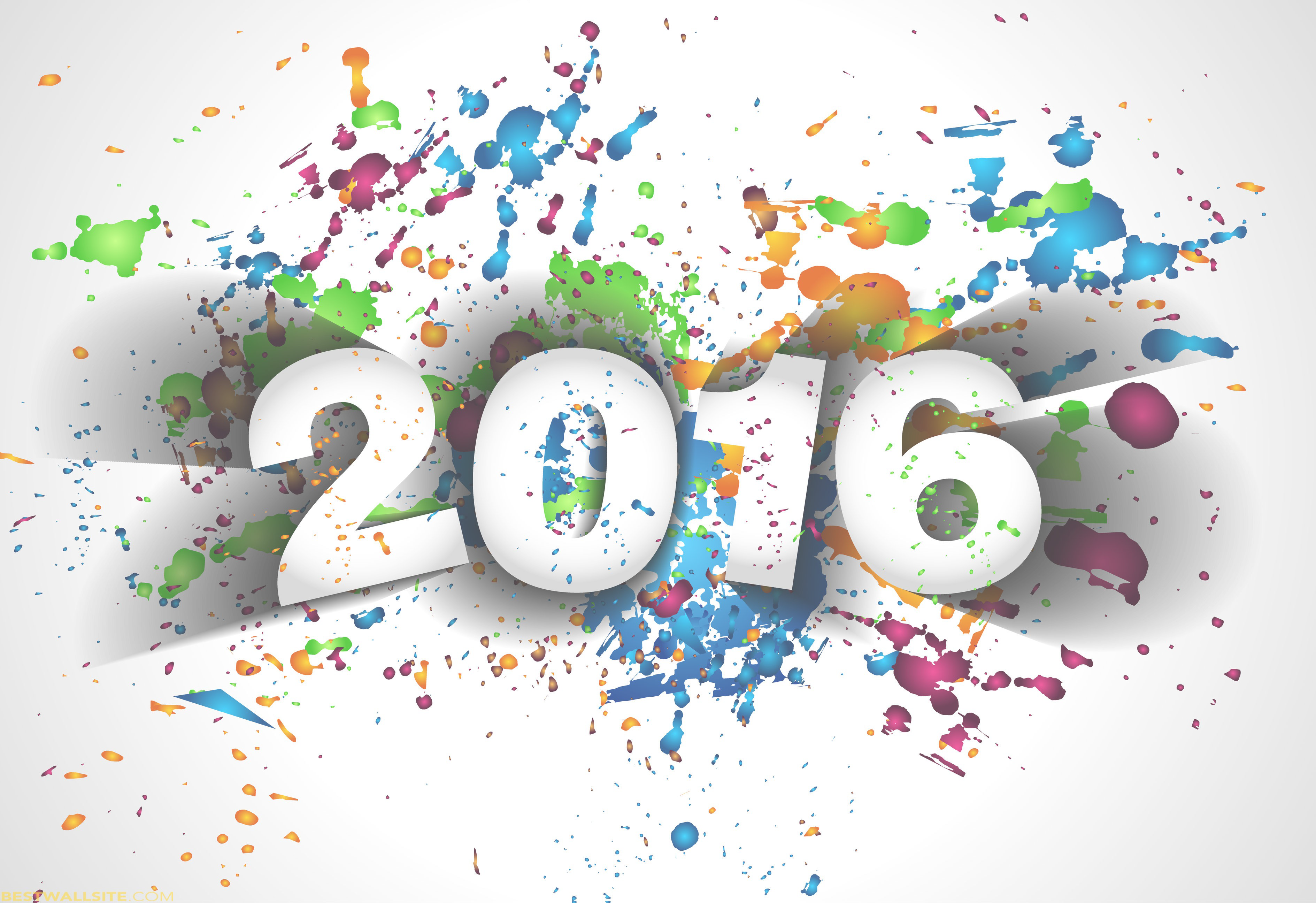 Happy New Year 2016 - Happy New Year Background 2017 (3777x2591), Png Download