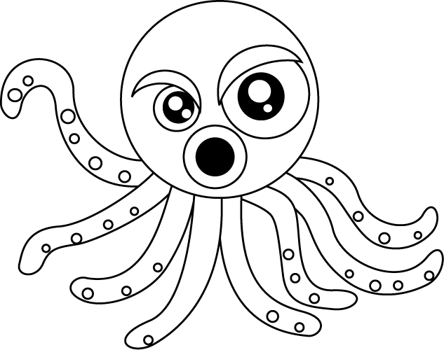 Octonauts Colossal Squid Coloring Page - Cartoon - Free Transparent PNG ...