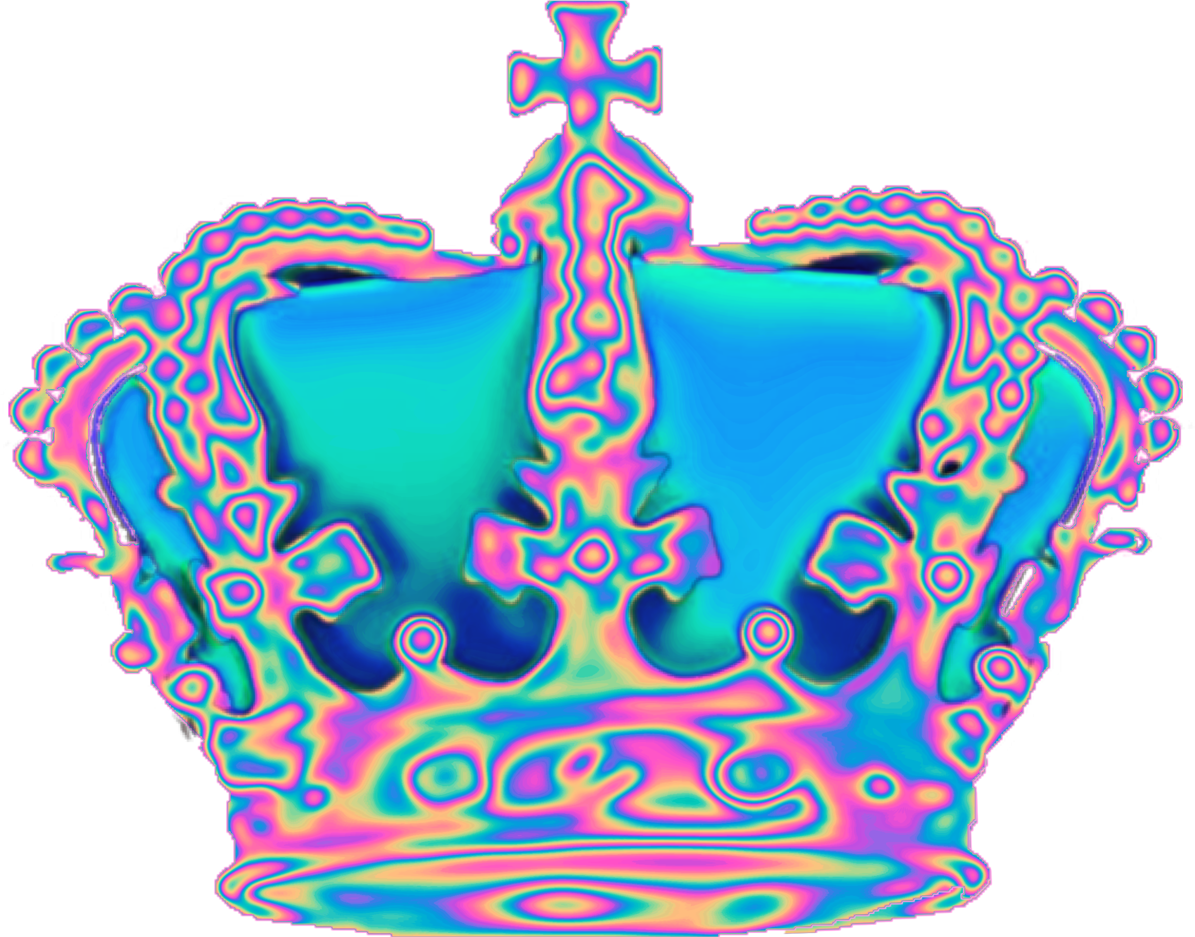 Download Holo Holographic Tumblr Vaporwave Aesthetic Crown Freet