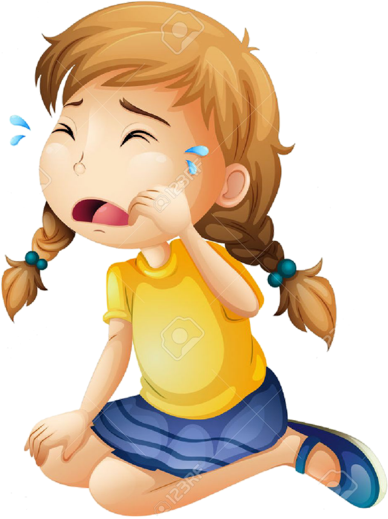 Download Boy Sad Png Black And White - Girl Crying Clipart PNG Image with  No Background 