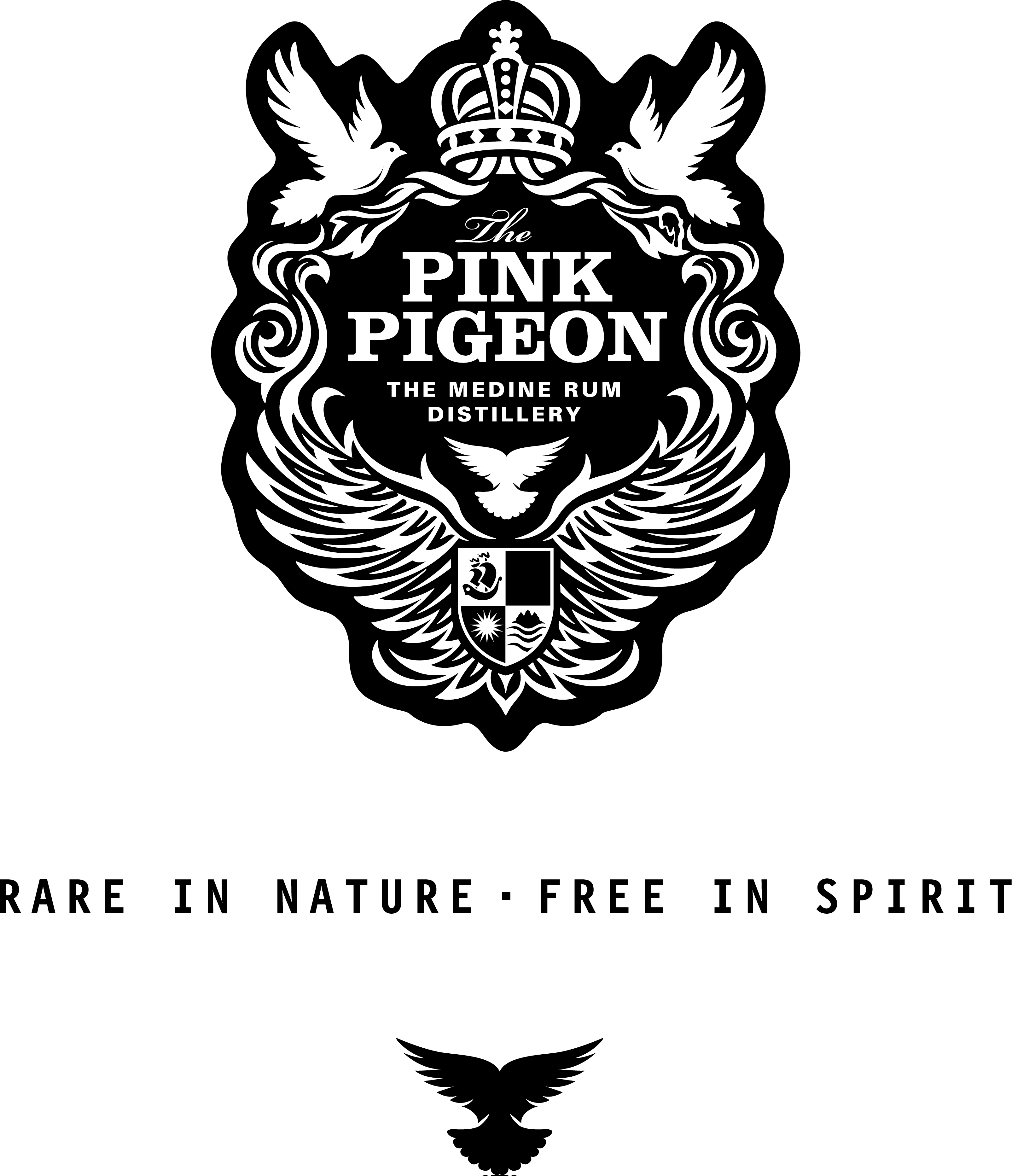 Logos - Pink Pigeon Rum Mauritius (3210x3730), Png Download