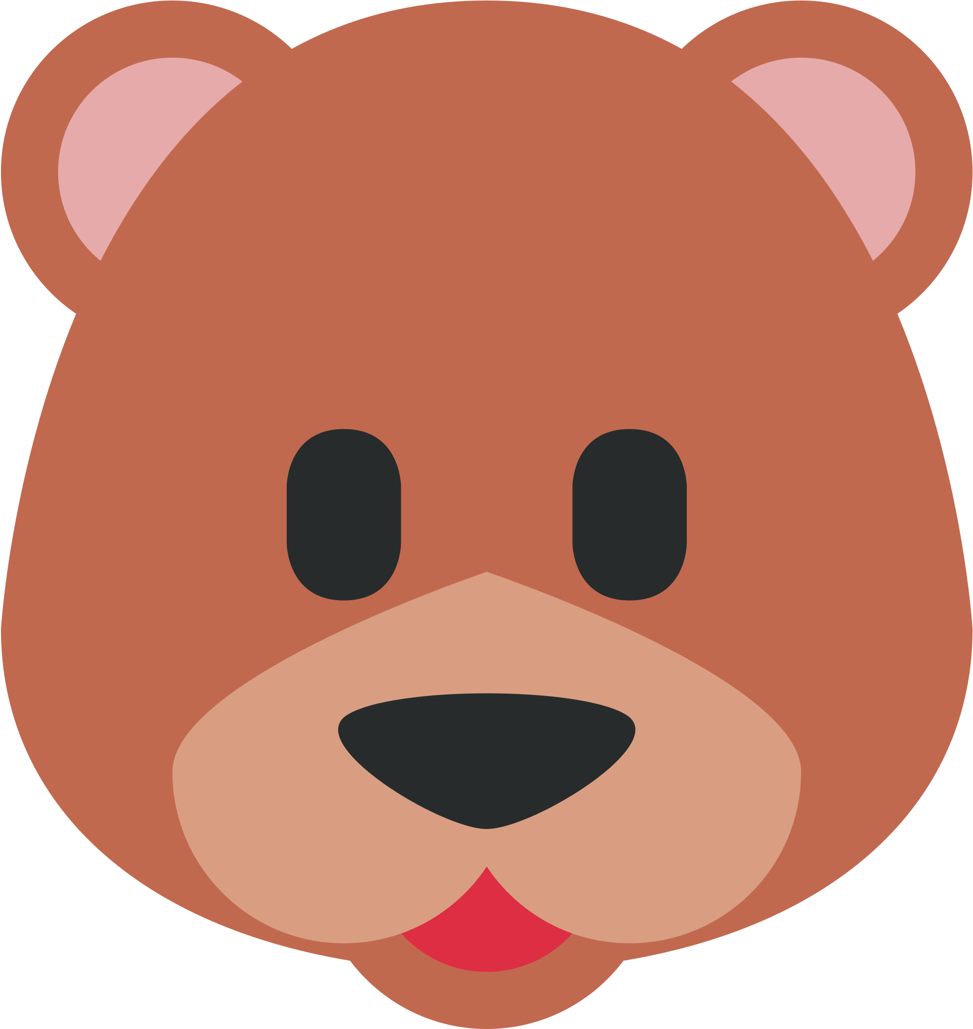 Download Bear Face - Bear Twitter Emoji Png PNG Image with No ...