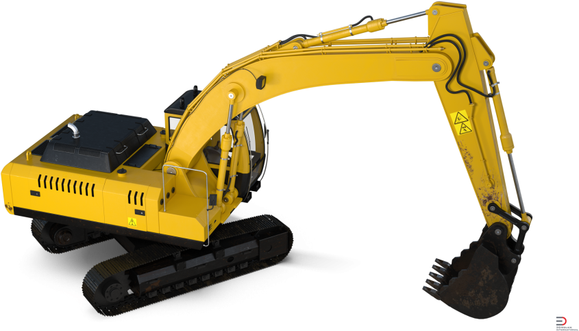 6 Tracked Excavator Rigged Royalty-free 3d Model - Bulldozer - Free ...