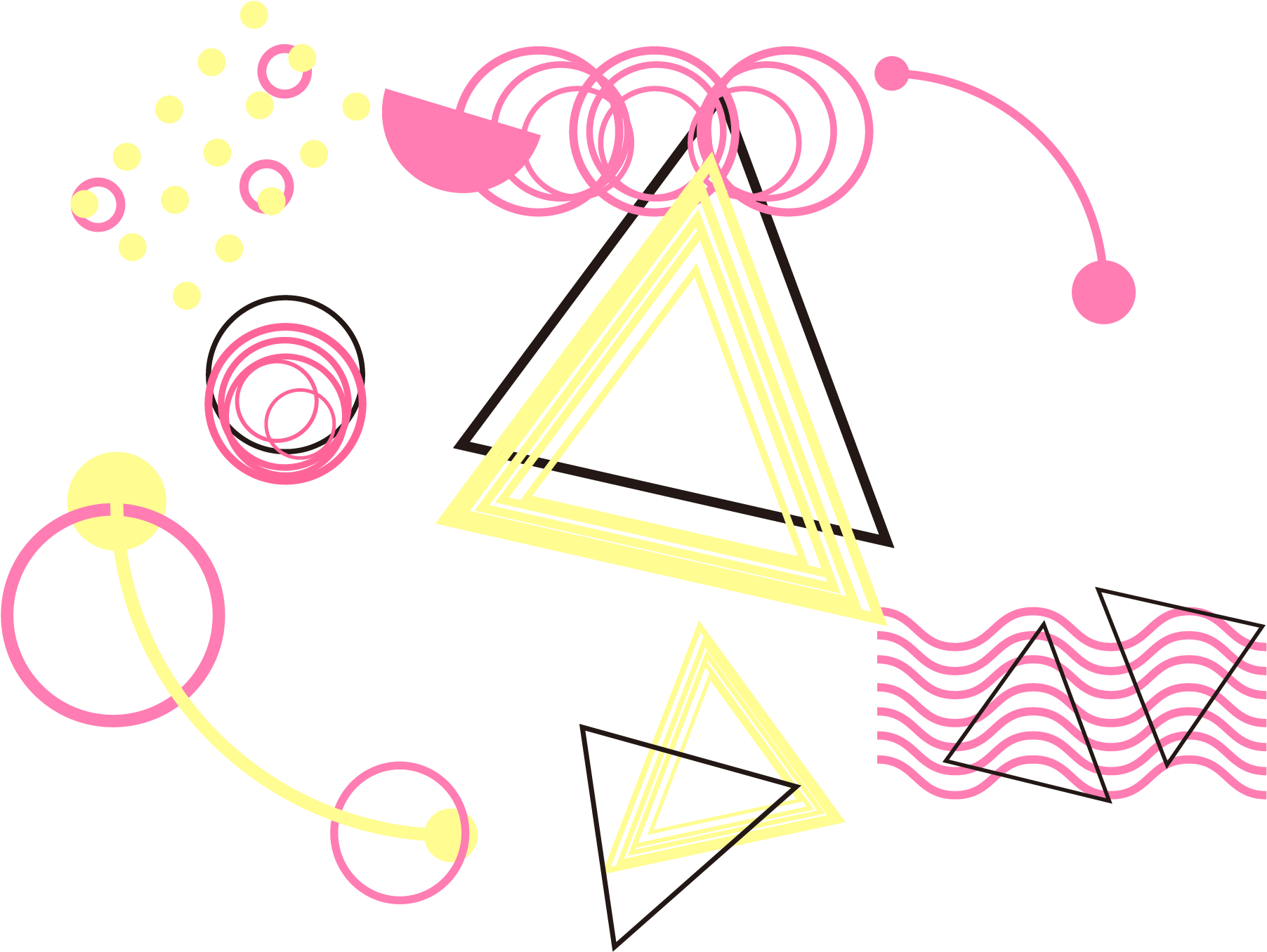 Download Memphis Style Creative Geometry Triangles Red Png And Png Image With No Background Pngkey Com