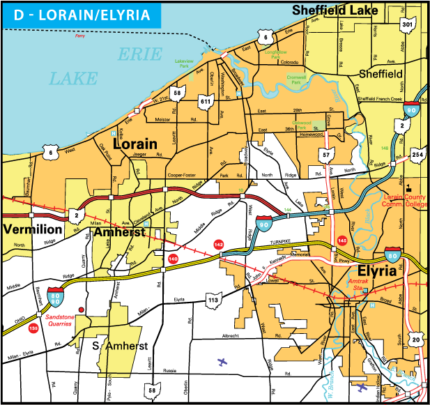 Download Lorain-elyria - Lorain City Ohio Map PNG Image with No ...