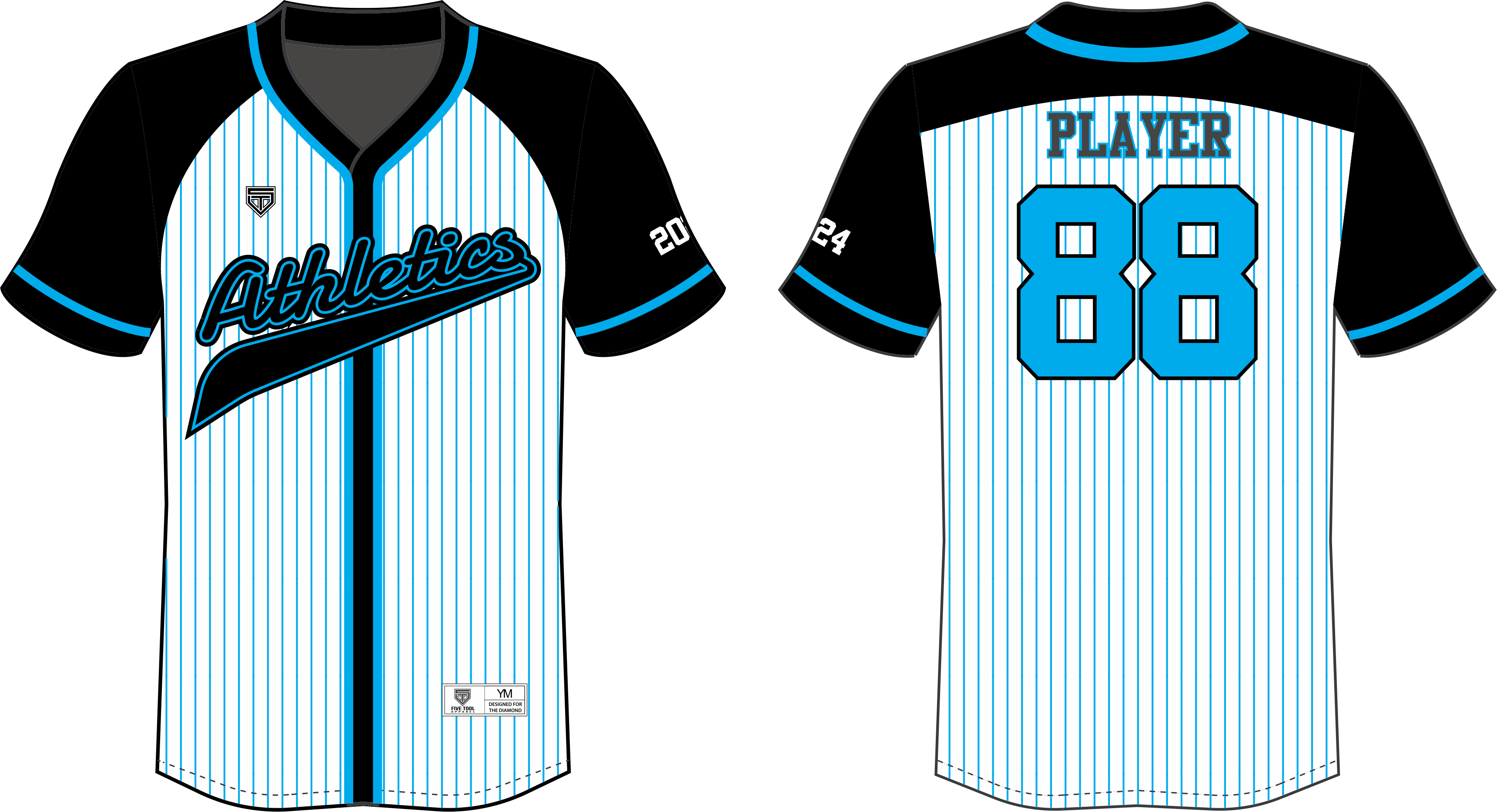 Download Home / Custom Jerseys / Athletics Pinstripe - Sports Jersey ...