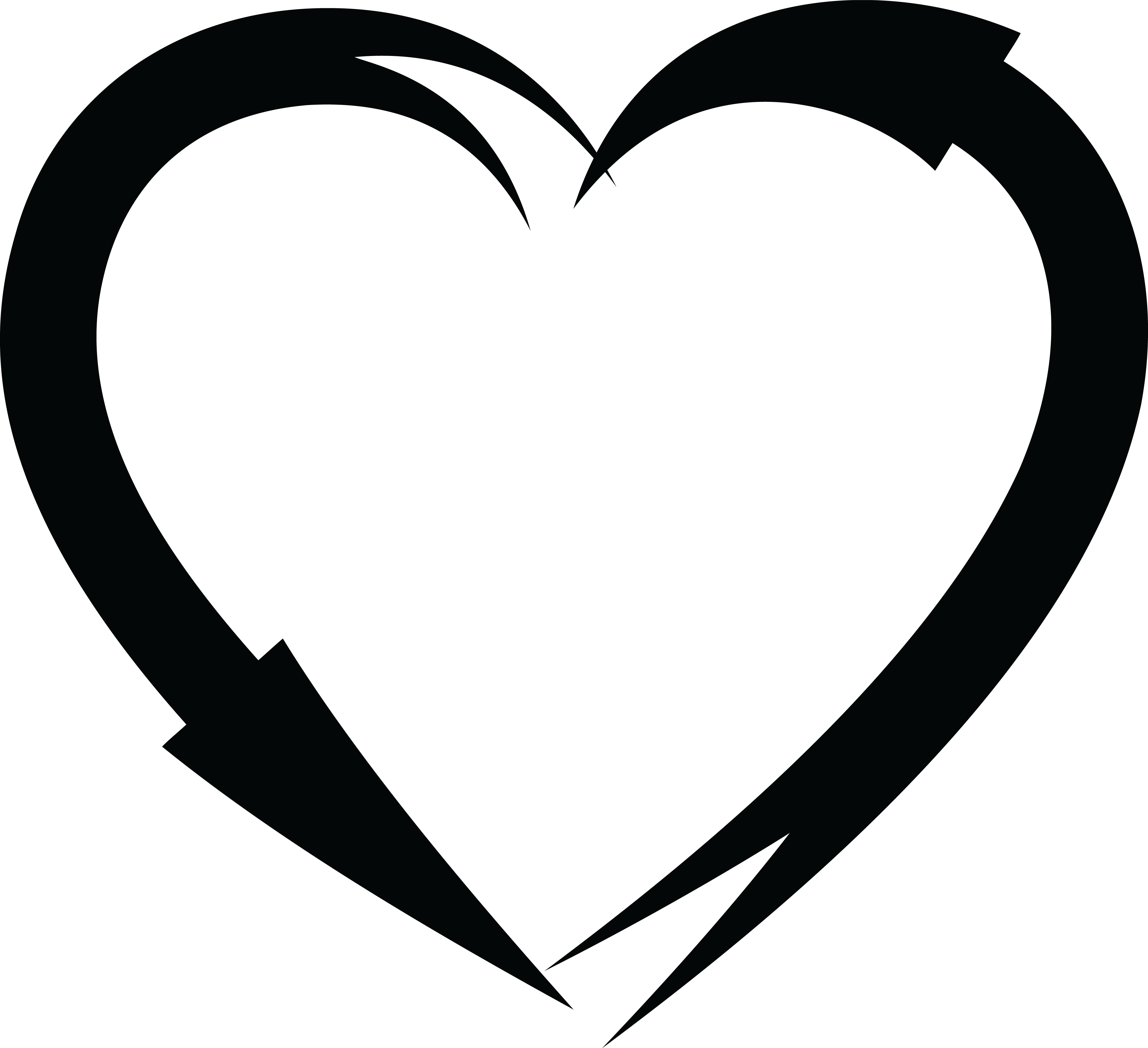 Download Free Clipart Of A Black And White Heart Frame Of Arrows