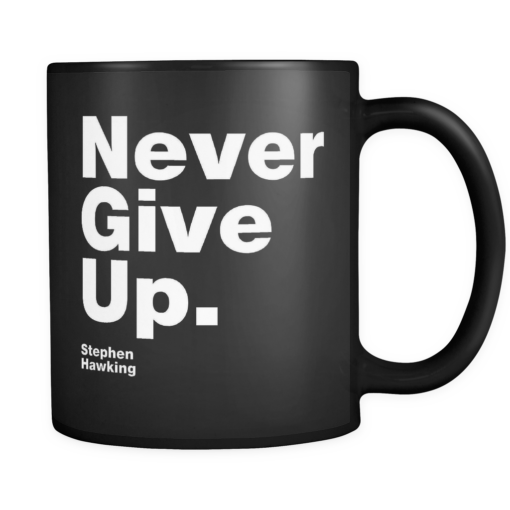 Download Black Mug Never Give Up S - Mug PNG Image with No Background ...