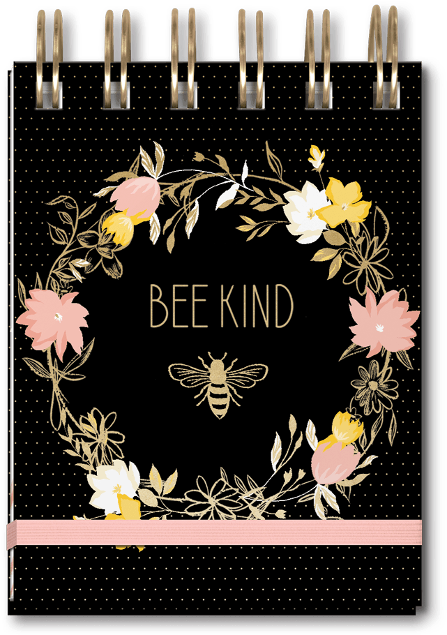 Download Bee Kind Spiral Note Pad - Greeting Card PNG Image with No ...