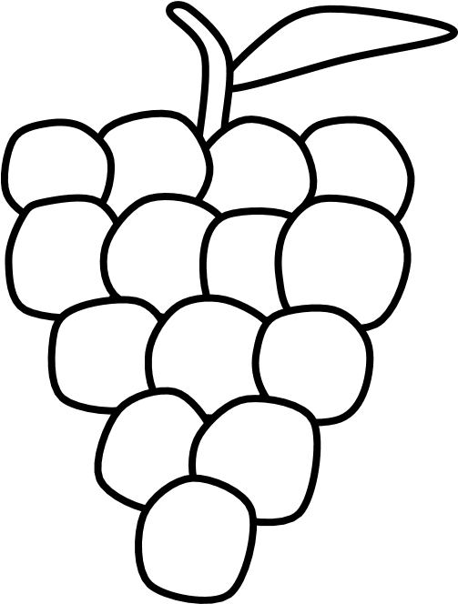 Download Grapes, Bunch, Black And White, Png - Seedless Fruit PNG Image ...