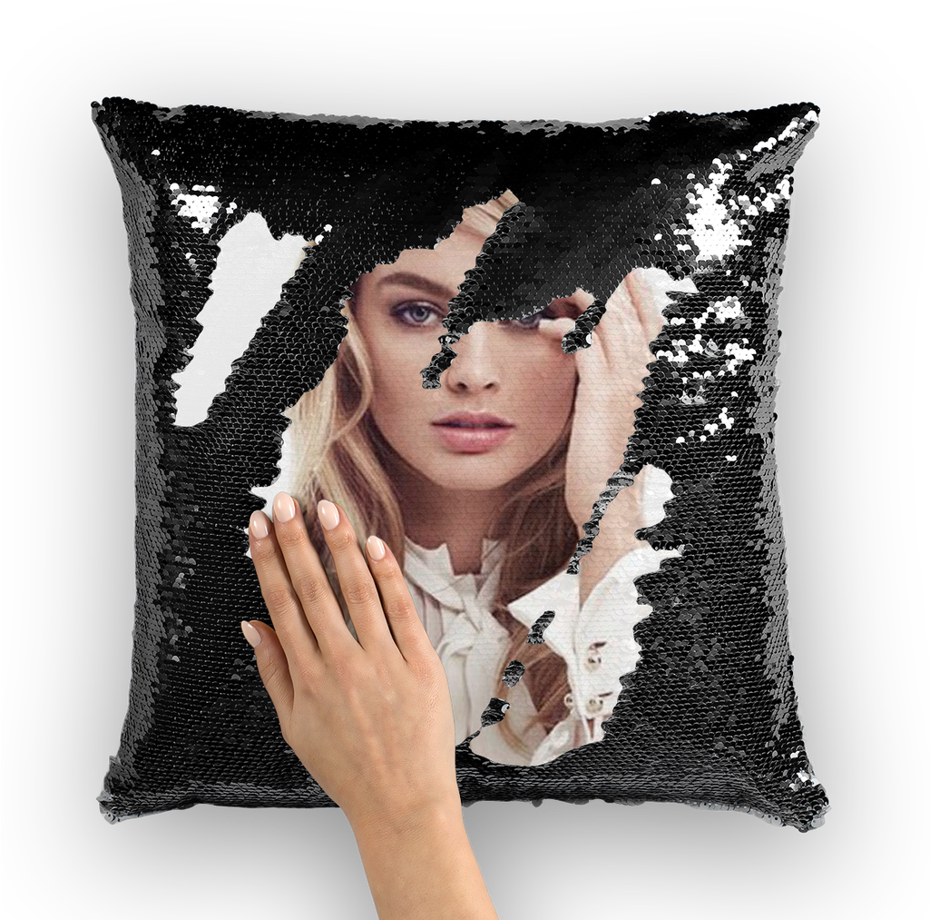 Download Margot Robbie ﻿sequin Cushion Cover - Cushion PNG Image with ...