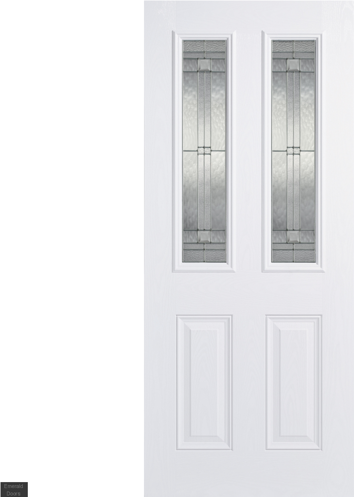 Download White Malton 2 Light Composite Grand Entrance Doors Screen