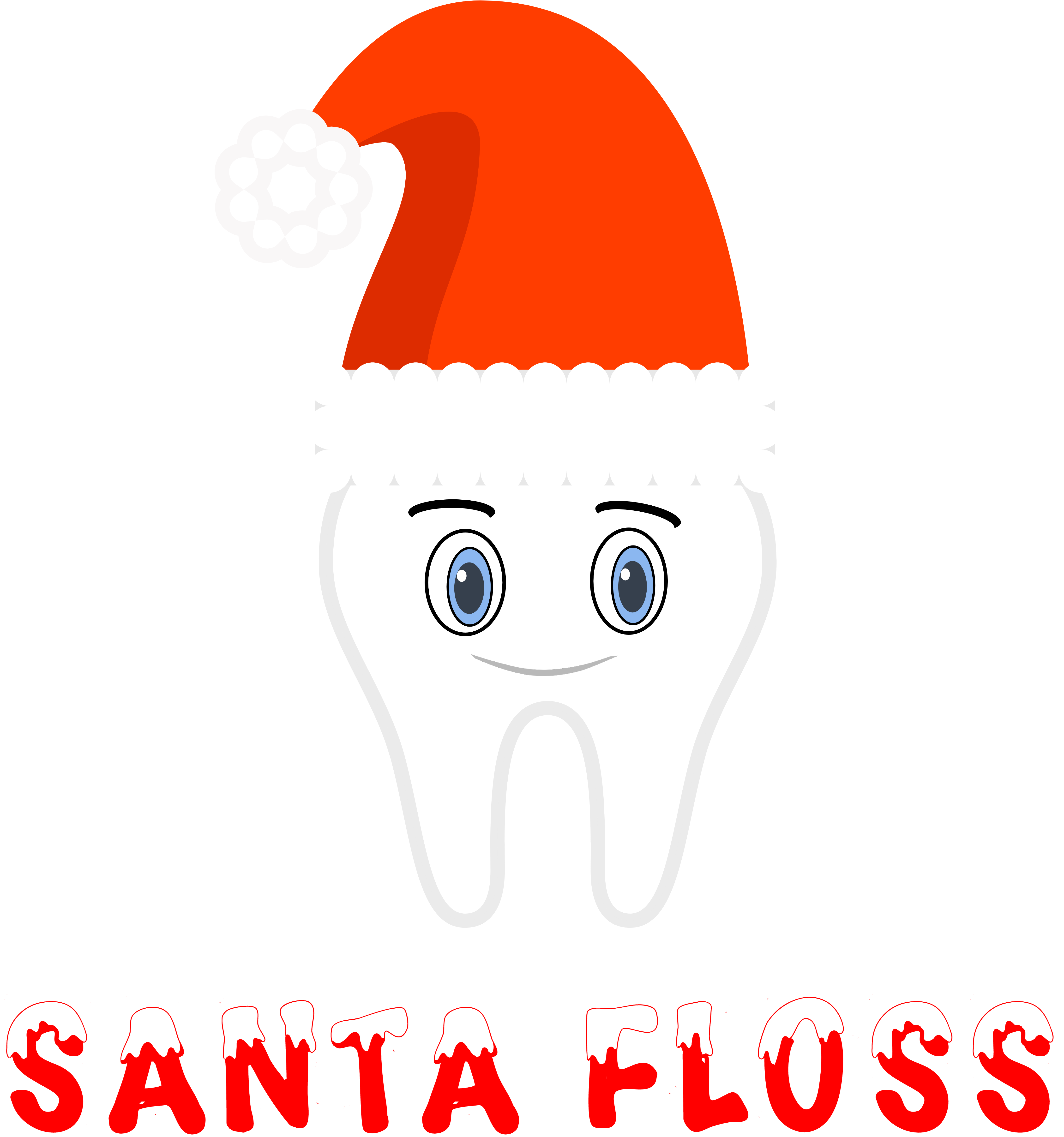 Download Funny Dentist Christmas Santa T Shirt With Tooth Wearing Png Image With No Background