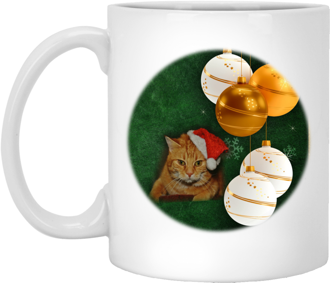 Download Cat Santa Hat Mug Png Image With No Background