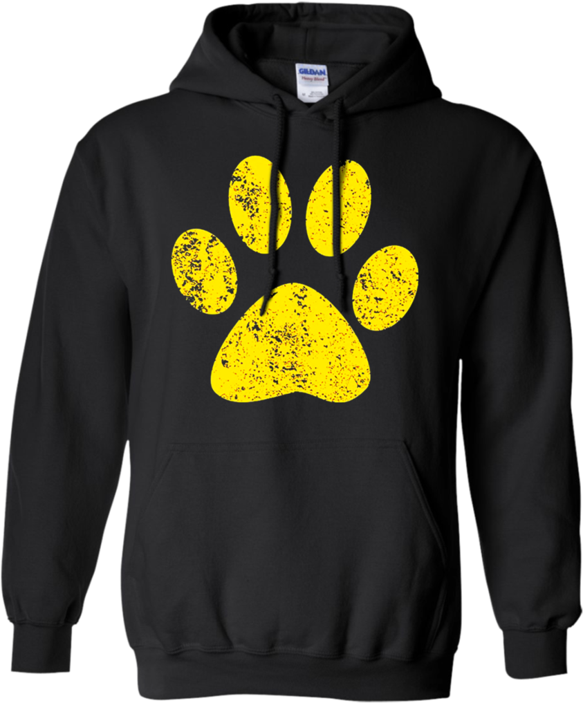 Download Dog Cat Paw Print Bulldogs Wildcats Huskies Tigers - Shirt PNG ...