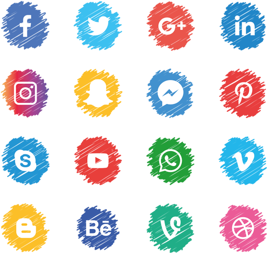 Social Media Icons Set - Social Media Icons Clear Background - Free ...