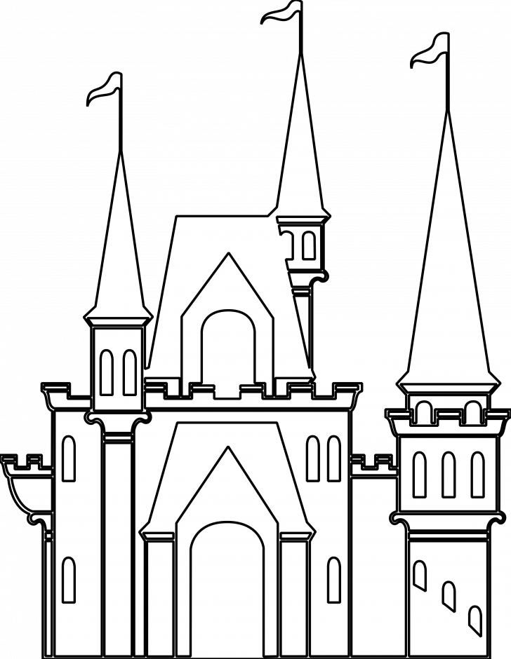 Download Medium Size Of How To Draw An Easy Disney Castle A - Black And  White Clip Art Castles PNG Image with No Background 
