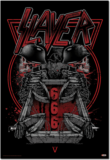 Download 666 Twins Poster - T Shirts Slayer Iron Cross PNG Image with ...