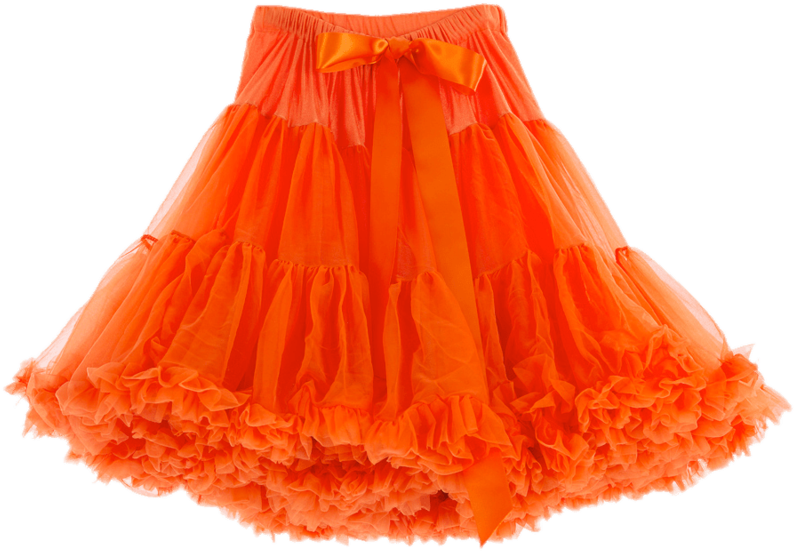 Download Orange Petticoat - Miniskirt PNG Image with No Background ...