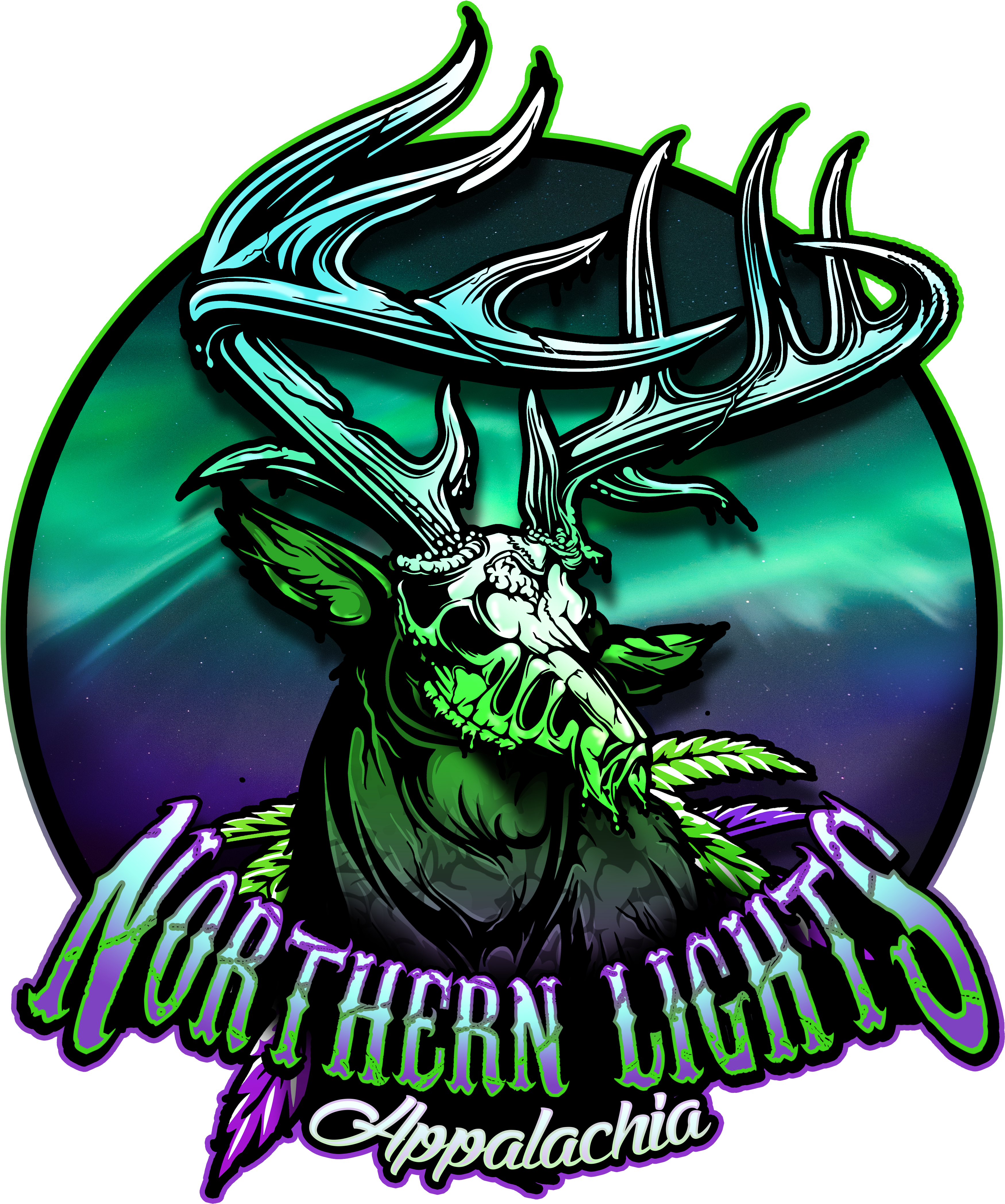 Northern Lights Appalachia - Illustration (4500x4500), Png Download